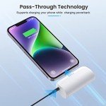2 Pack Mini Portable Charger for iPhone 5200mAh