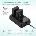 FirstPower Dual USB Charger & 2 LP-E17 Batteries