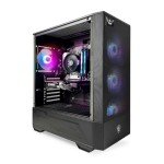 NSX GAMING PC Tomcat AMD Ryzen 5 5500 3.6 GHz, RTX 3050, 512 GB NVME SSD, 16GB DDR4 RGB RAM 3600, 650W Bronze PSU, Windows 11 Home 64-bit Built in USA WiFi Ready