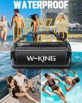 W-KING Waterproof Bluetooth Speaker with Power Bank