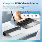 Portable Wireless Thermal Printer for Travel & Home