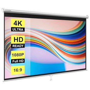 VIVOHOME 100-Inch Retractable Projector Screen