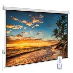 100-Inch Motorized Projector Screen with Remote Control