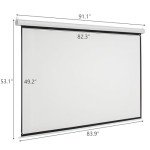 Kshioe Motorized Projector Screen - 92 inch HD