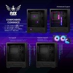 NSX GAMING PC Tomcat AMD Ryzen 5 5500 3.6 GHz, RTX 3050, 512 GB NVME SSD, 16GB DDR4 RGB RAM 3600, 650W Bronze PSU, Windows 11 Home 64-bit Built in USA WiFi Ready