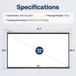 VIVOHOME 100-Inch Retractable Projector Screen