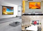 100-Inch Motorized Projector Screen with Remote Control