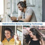 KVIDIO Bluetooth Active Noise Cancelling Headphones
