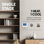EconoHome Digital Thermostat for Heating and Cooling