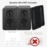 RIOWOIS Passive Bookshelf Speakers for Home Theater