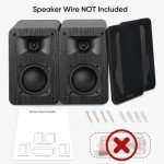 Saiyin Passive Bookshelf Speakers for Home Theater