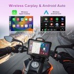 Wireless Apple Carplay & Android Auto Motorcycle Screen