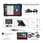 Wireless Apple Carplay & Android Auto Motorcycle Screen