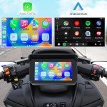 5-Inch Waterproof Motorcycle CarPlay & Android Auto Display