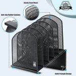 Delifox 5-Section Metal File Organizer Stand