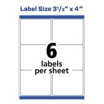Avery 3-1/3" x 4" Printable Shipping Labels, 150 Pack