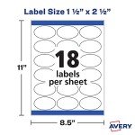 Avery Glossy White Oval Printable Labels, 180 Pack