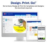 Avery Glossy White Oval Printable Labels, 180 Pack