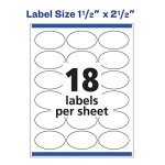 Avery Glossy White Oval Printable Labels, 180 Pack