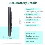 DMKAOLLK JC03 Laptop Battery for HP Series