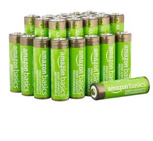 24-Pack Rechargeable AA NiMH Batteries, 2400 mAh