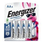 Energizer Ultimate Lithium AA Batteries - 4 Pack