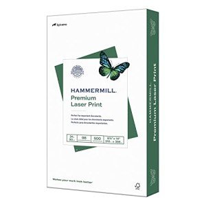 Premium Laser Printer Paper, 24 lb, 500 Sheets