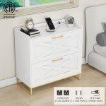2-Drawer Lateral File Cabinet with Charging Station