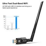 Techkey 1200Mbps USB WiFi Adapter with Antenna