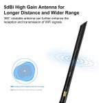Techkey 1200Mbps USB WiFi Adapter with Antenna
