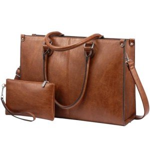 LOVEVOOK Laptop Bag for Women, 15.6 inch Laptop Tote Bag Vintage Work Bags for Women Computer Bag Office Briefcase Handbag