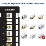 Iwillink 12-Port Keystone Patch Panel with Bracket