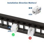 Iwillink 12-Port Keystone Patch Panel with Bracket