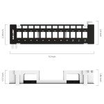 Iwillink 12-Port Keystone Patch Panel with Bracket