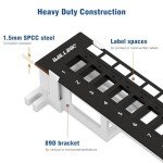 Iwillink 12-Port Keystone Patch Panel with Bracket