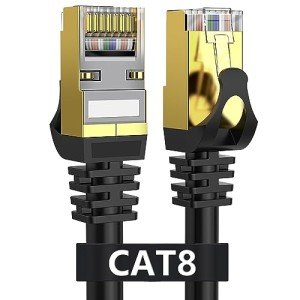 Dacrown 50 ft Cat 8 Ethernet Cable - High Speed