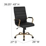 Whitney High-Back LeatherSoft Swivel Desk Chair