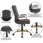Whitney High-Back LeatherSoft Swivel Desk Chair