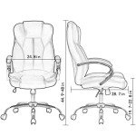 Adjustable Ergonomic PU Leather Office Chair - Black