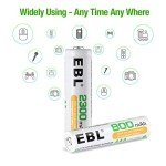 EBL Rechargeable AA AAA Battery Combo Pack