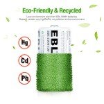 EBL 5000mAh Rechargeable C Batteries, 6-Pack