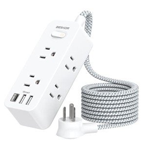 5-Ft Power Strip with 6 Outlets & USB Ports