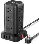 Surge Protector Power Strip Tower with USB Ports