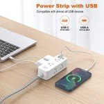 5-Ft Power Strip with 6 Outlets & USB Ports