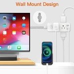 5-Ft Power Strip with 6 Outlets & USB Ports