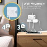 TROND Flat Plug Power Strip with USB Ports