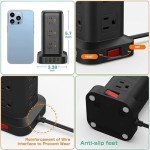 Surge Protector Power Strip Tower with USB Ports
