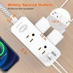 5-Ft Power Strip with 6 Outlets & USB Ports