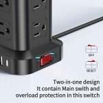 Surge Protector Power Strip Tower with USB Ports