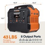 Generac 8026 GB2000 Portable Power Station – 2106Wh